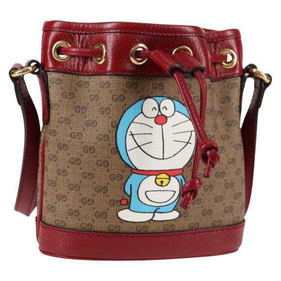 GUCCI Micro GG Supreme Doraemon Collaboration Bag Pvc Beige - Picture 1 of 16
